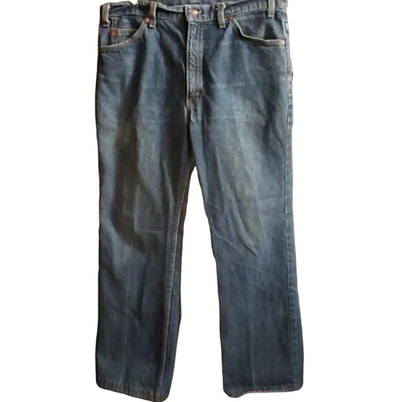 34x29 Vintage Mens Levi's Jeans 517 0217 Orange Tab Raw Denim Bootcut Jeans USA - Picture 1 of 7